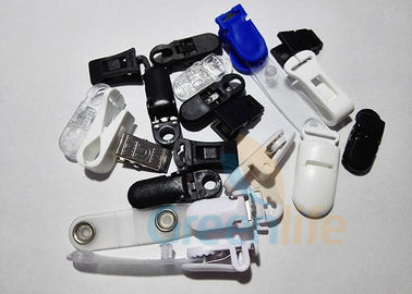 プラスチックABS安全な調停者のサスペンダーは黒く/白/青革紐クリップ締縄の付属品を切ます